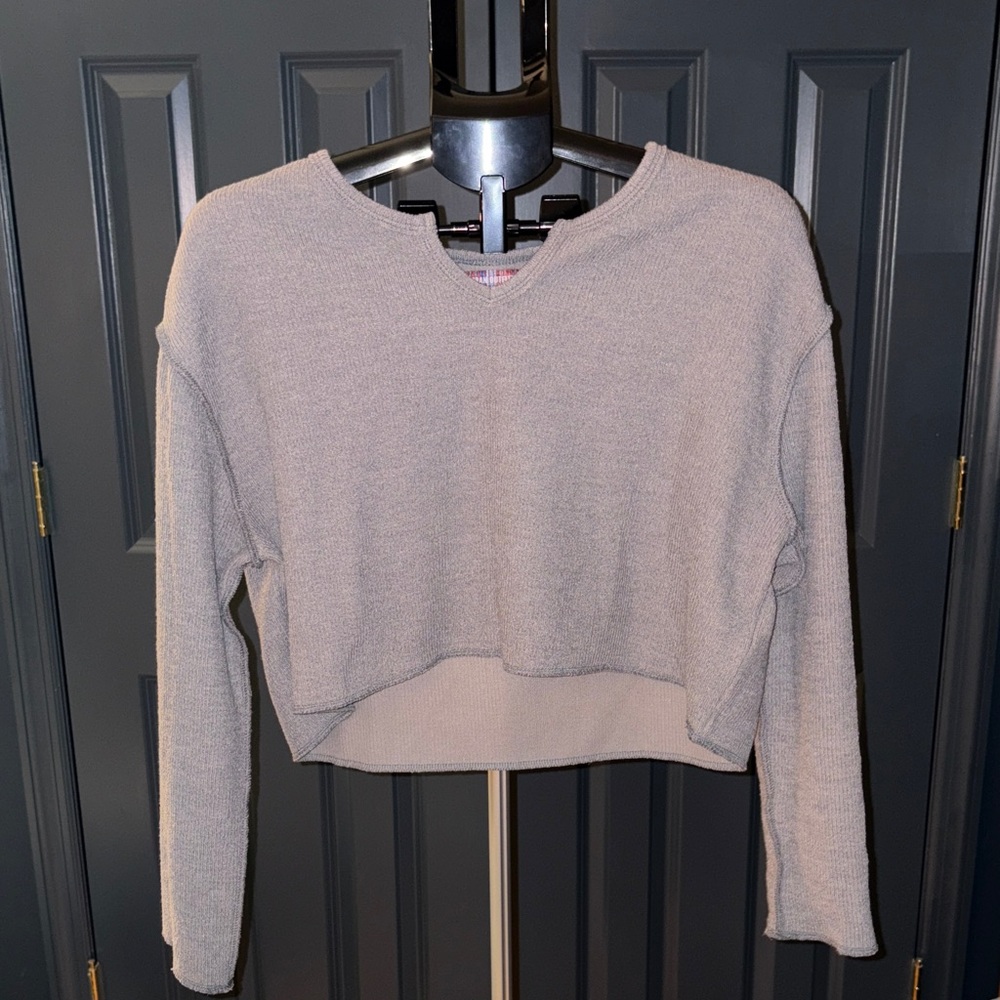 Urban Outfitters Heather Gray V-Neck Sweater